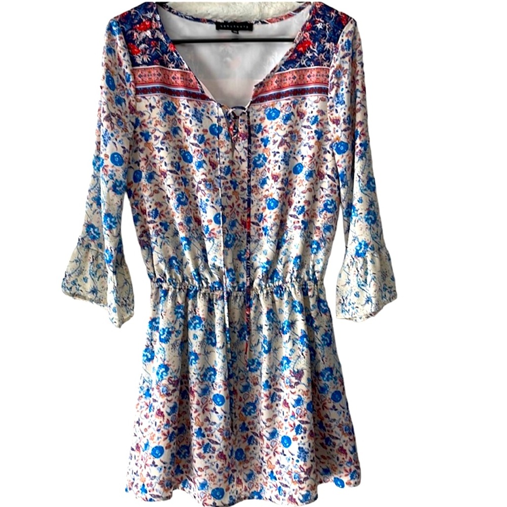 Sanctuary bohemian style floral print mini dress